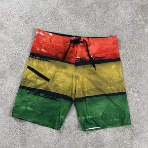 Pelagic Men's Aqua Mirage Swim Shorts Board Fishing Swim Trunks Size 38